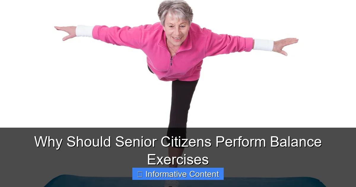 Why Should Senior Citizens Perform Balance Exercises