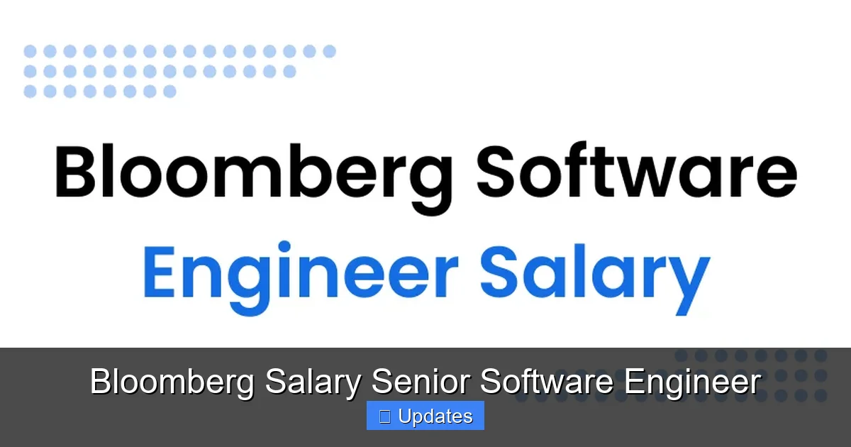Bloomberg Salary Senior Software Engineer