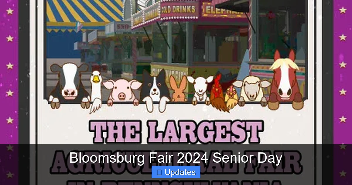 Bloomsburg Fair 2024 Senior Day