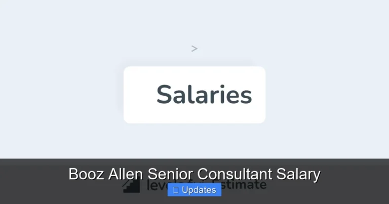 Booz Allen Senior Consultant Salary