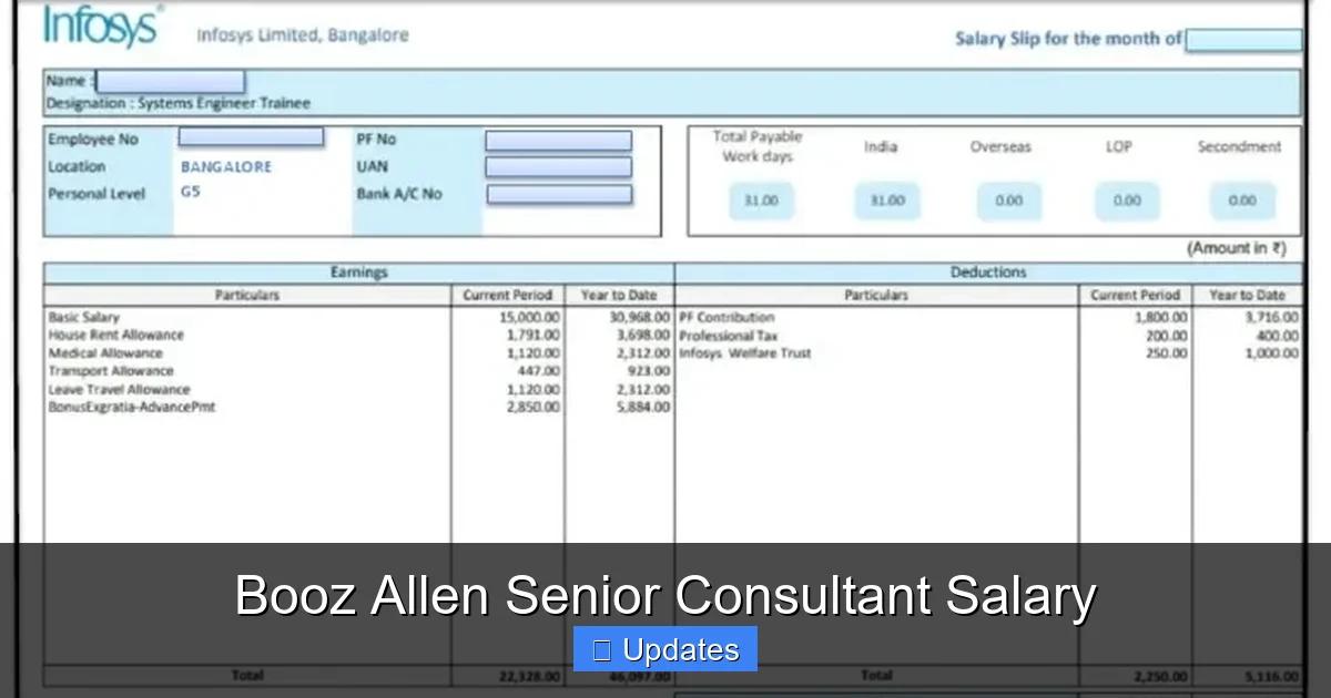 Booz Allen Senior Consultant Salary