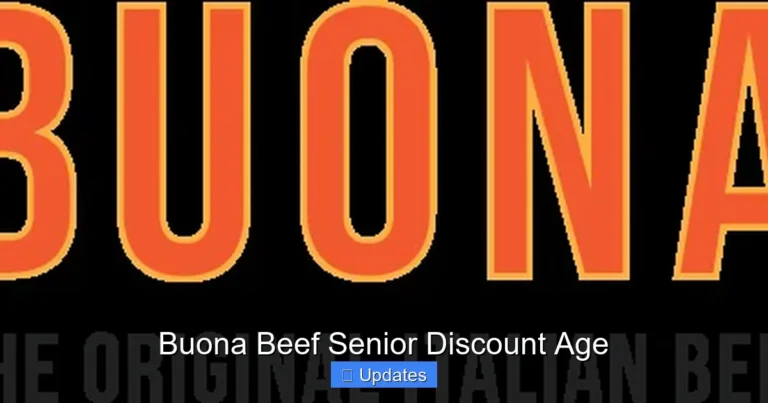 Buona Beef Senior Discount Age