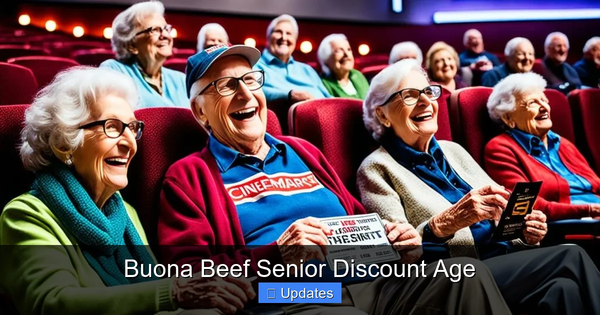 Buona Beef Senior Discount Age