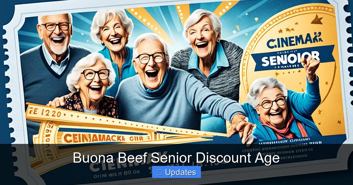Buona Beef Senior Discount Age