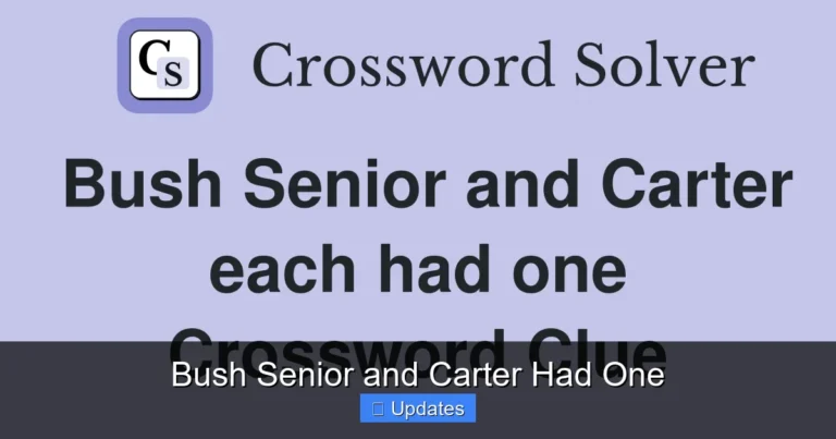 Bush Senior and Carter Had One