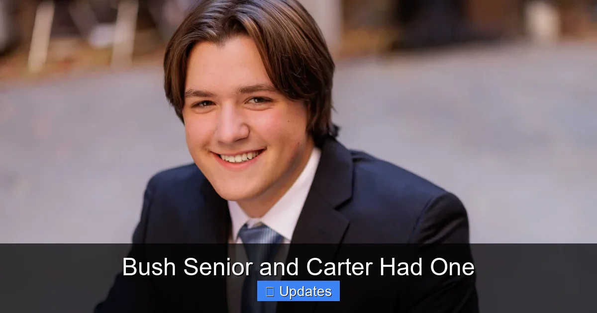 Bush Senior and Carter Had One