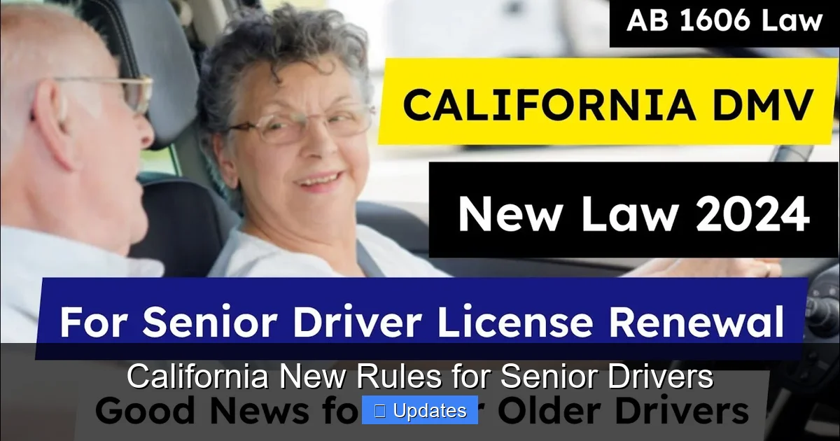 California New Rules for Senior Drivers