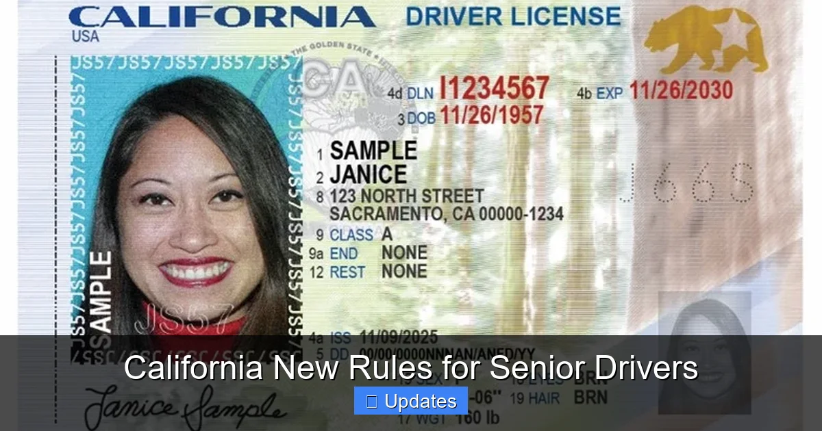 California New Rules for Senior Drivers