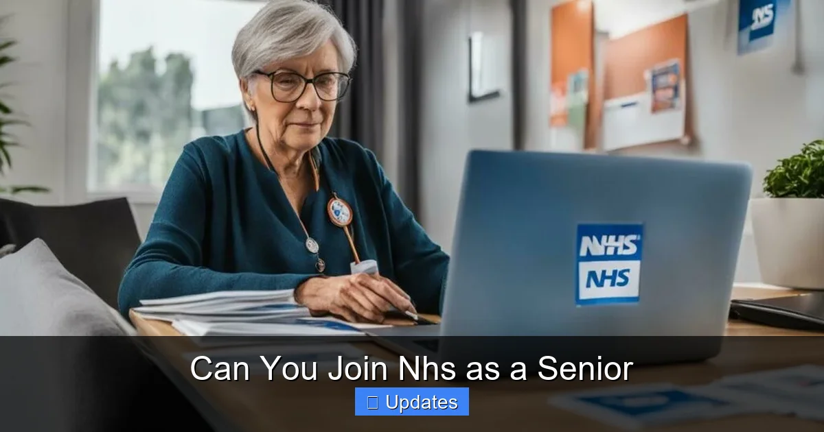 Can You Join Nhs as a Senior