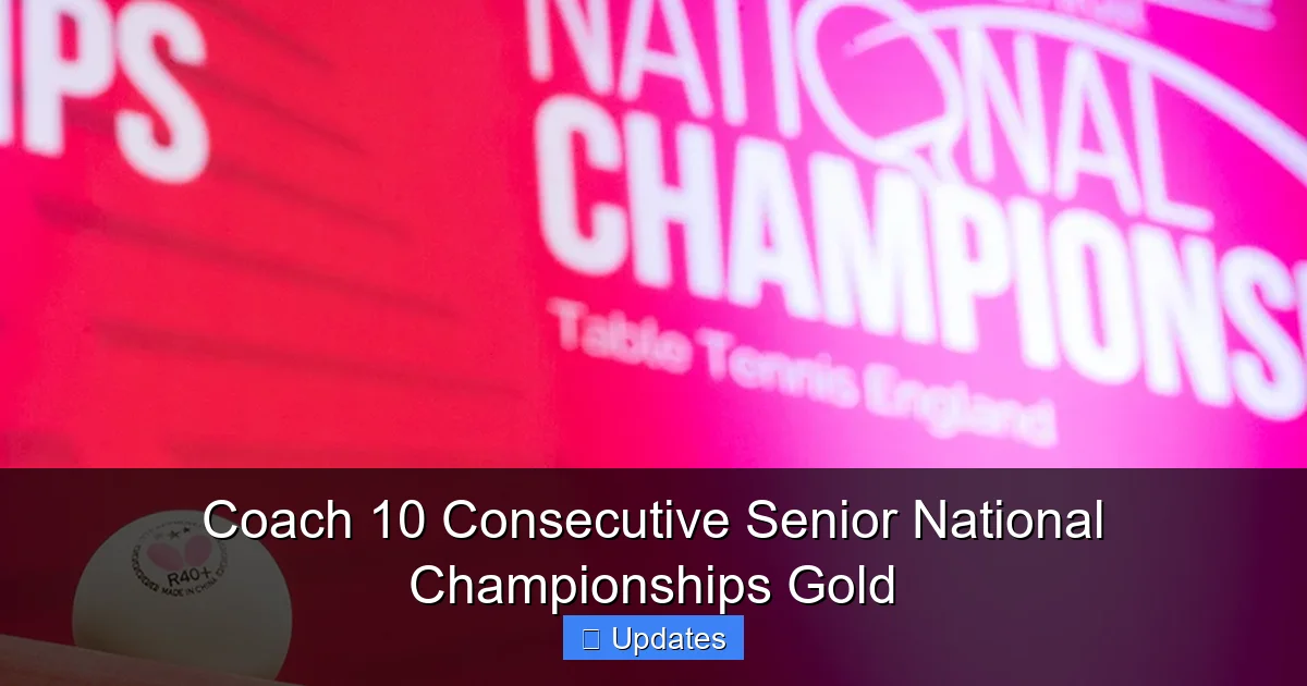 Coach 10 Consecutive Senior National Championships Gold