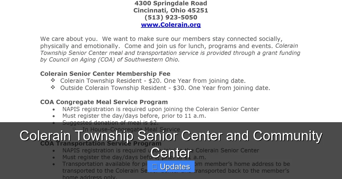 Colerain Township Senior Center and Community Center