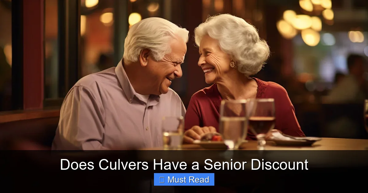 Does Culvers Have a Senior Discount