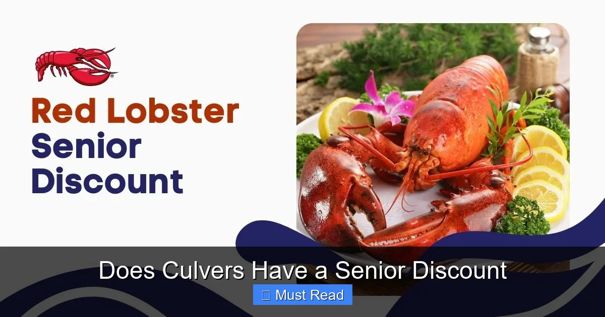 Does Culvers Have a Senior Discount