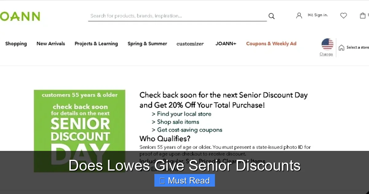 Does Lowes Give Senior Discounts