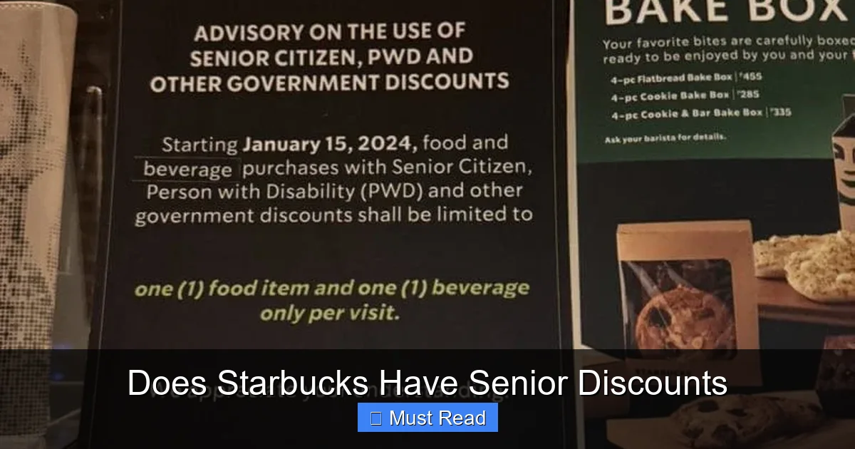 Does Starbucks Have Senior Discounts