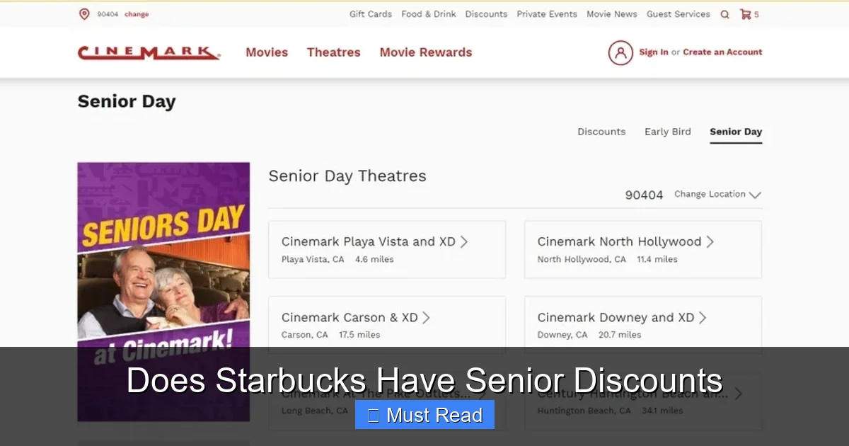 Does Starbucks Have Senior Discounts
