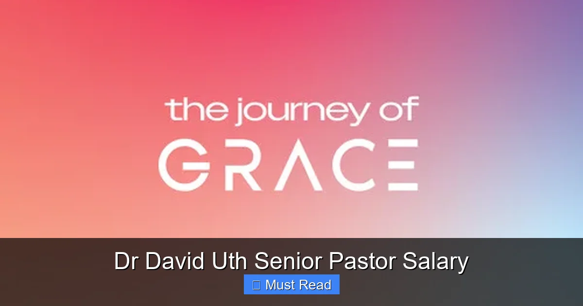 Dr David Uth Senior Pastor Salary