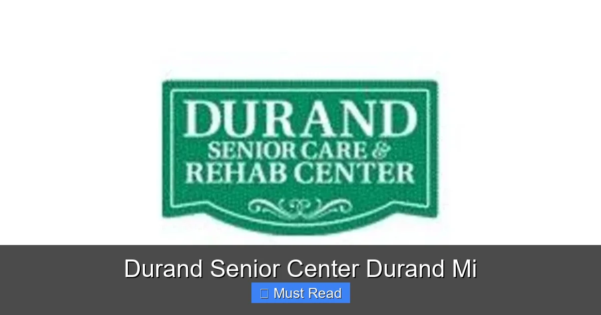 Durand Senior Center Durand Mi