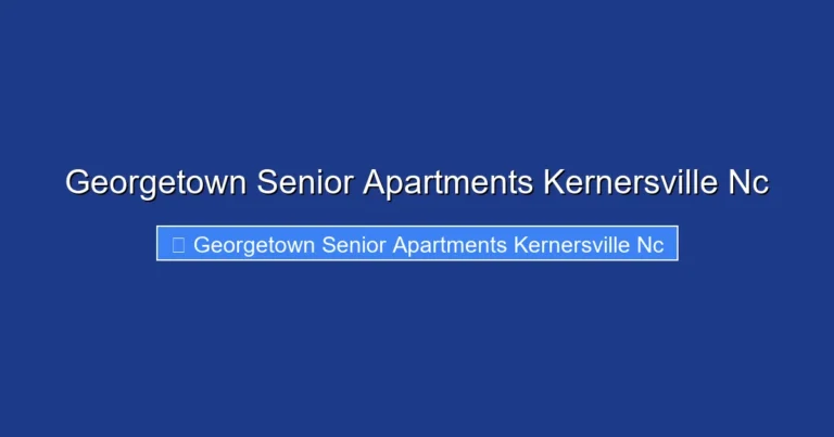 Georgetown Senior Apartments Kernersville Nc