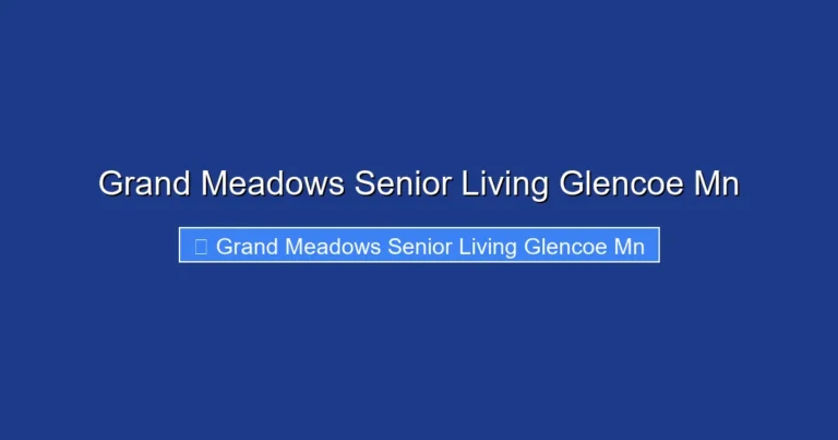 Grand Meadows Senior Living Glencoe Mn