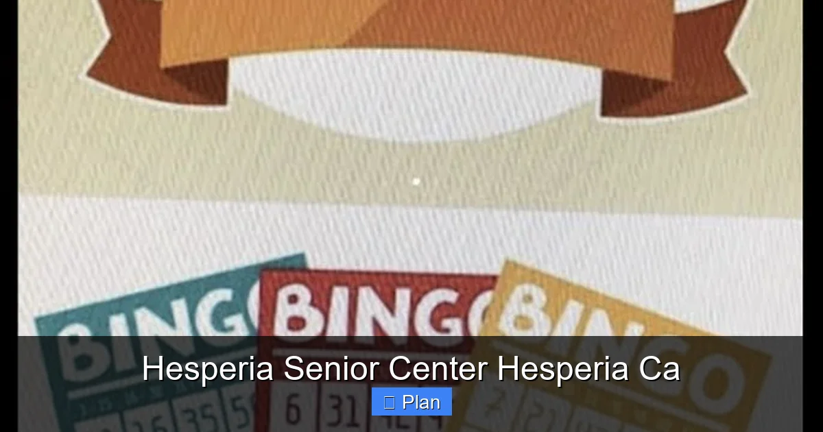Hesperia Senior Center Hesperia Ca