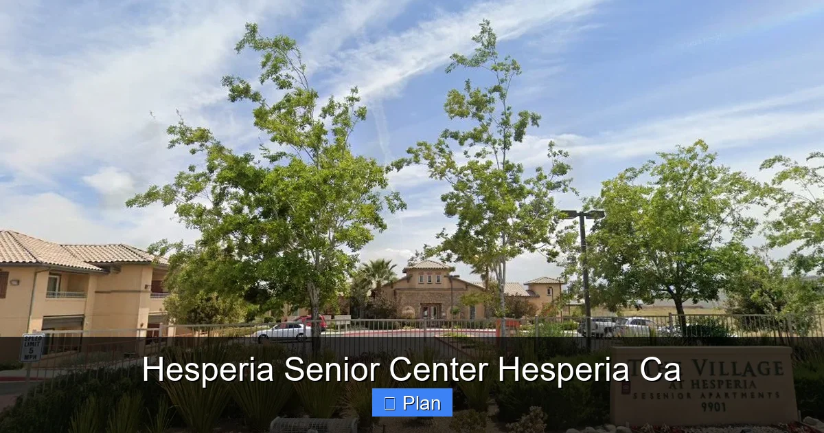 Hesperia Senior Center Hesperia Ca
