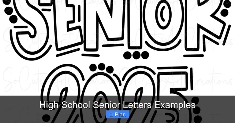 High School Senior Letters Examples