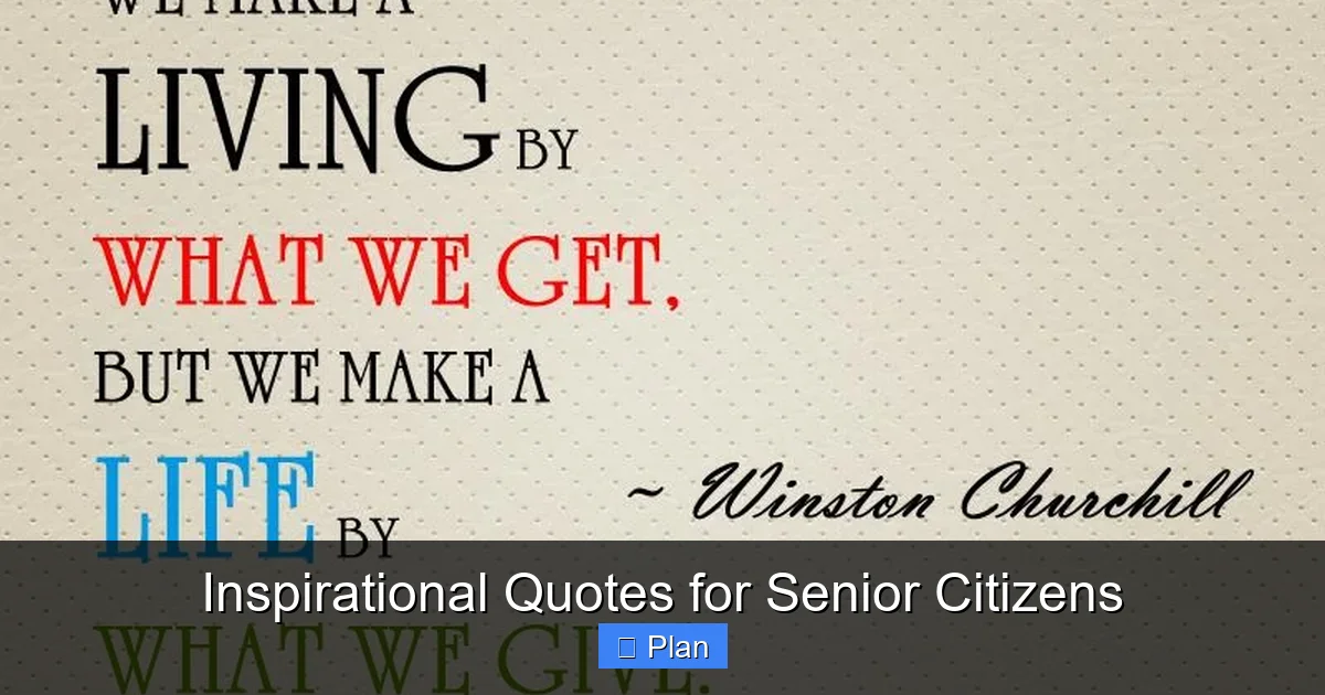 Inspirational Quotes for Senior Citizens