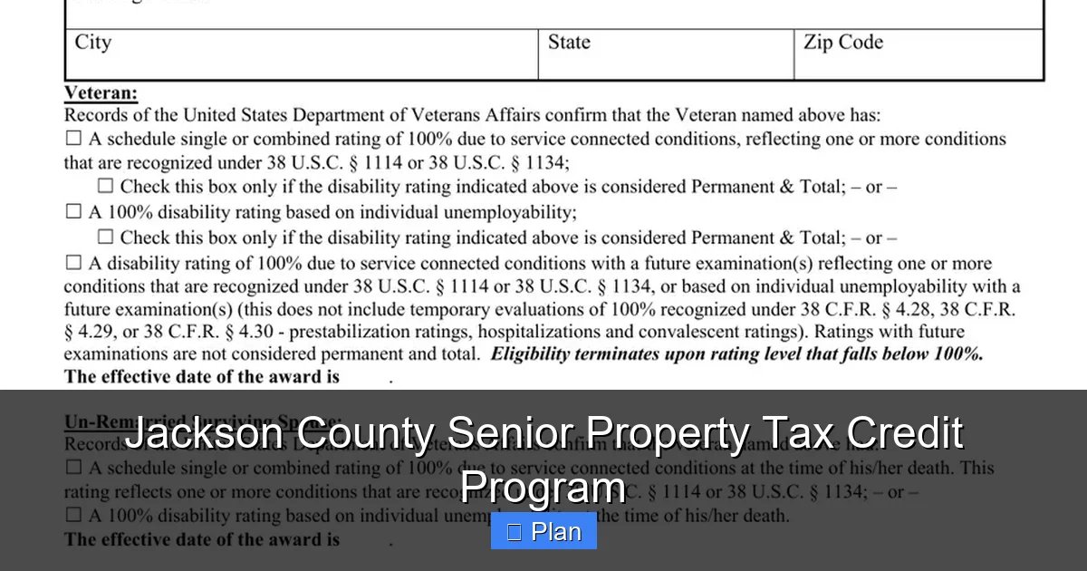 Jackson County Senior Property Tax Credit Program