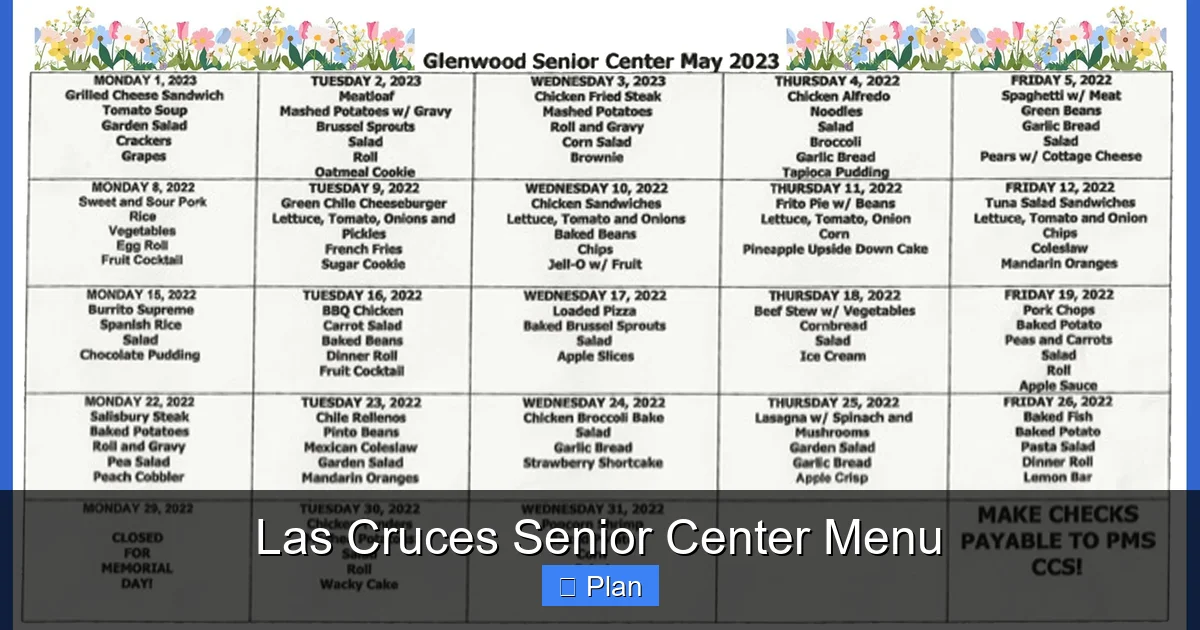 Las Cruces Senior Center Menu
