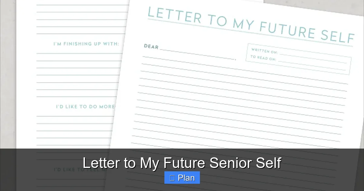 Letter to My Future Senior Self