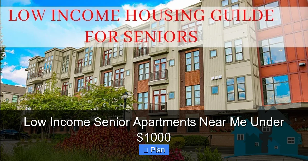 Low Income Senior Apartments Near Me Under $1000