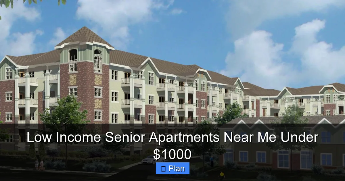 Low Income Senior Apartments Near Me Under $1000