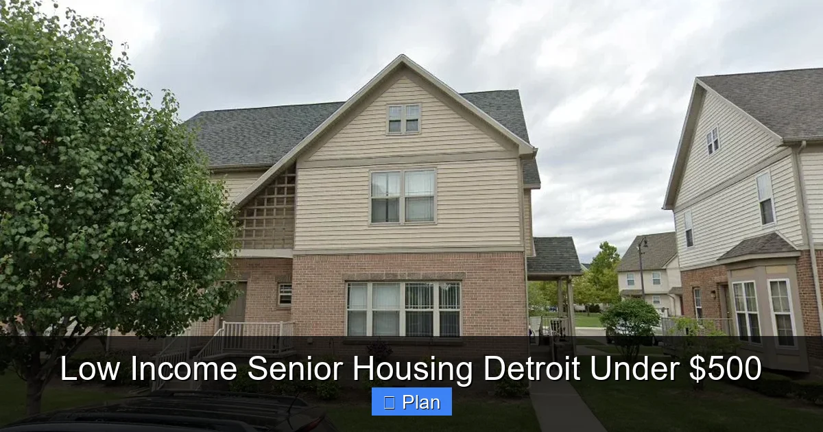 Low Income Senior Housing Detroit Under $500