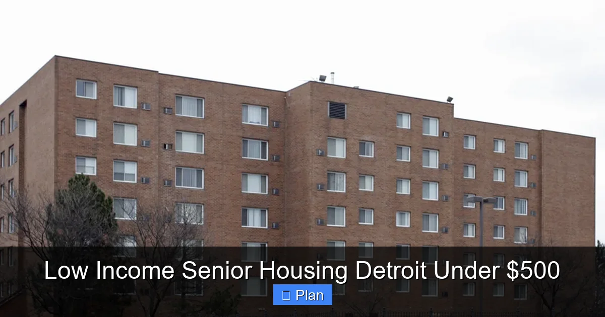 Low Income Senior Housing Detroit Under $500