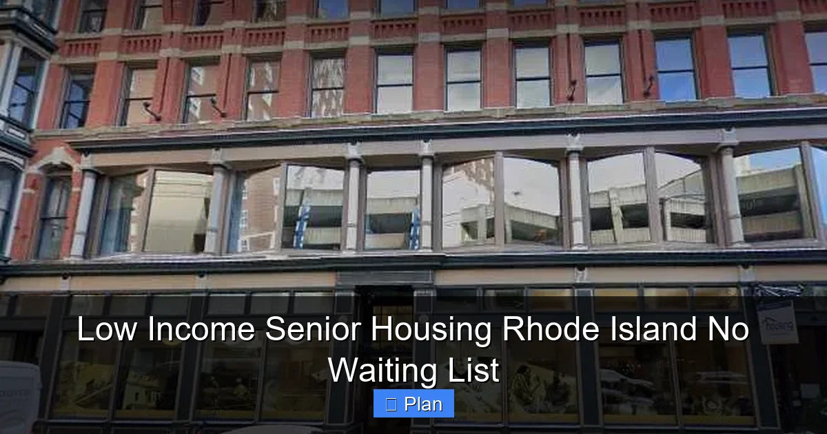 Low Income Senior Housing Rhode Island No Waiting List