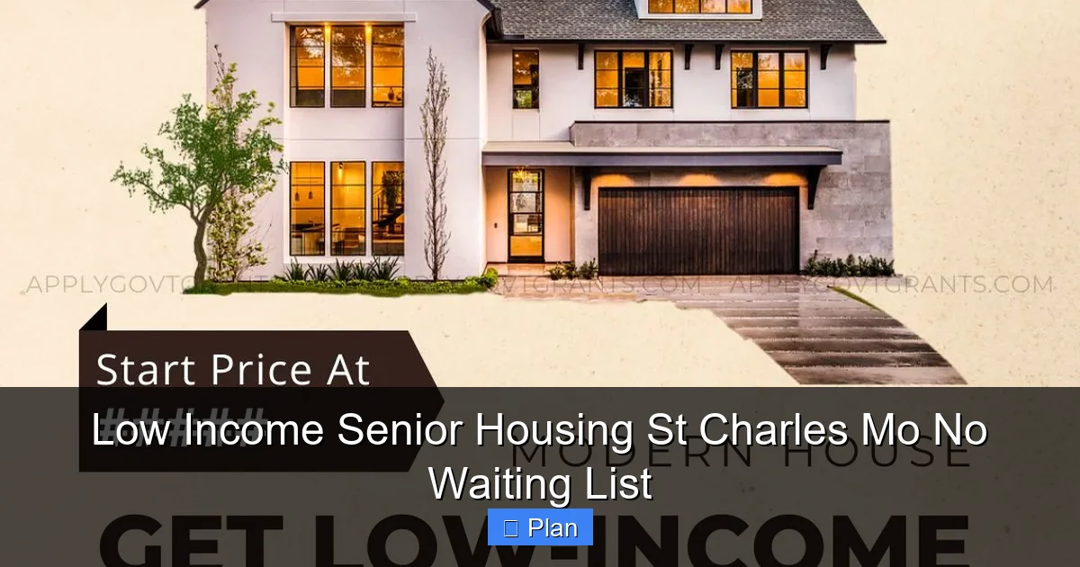 Low Income Senior Housing St Charles Mo No Waiting List