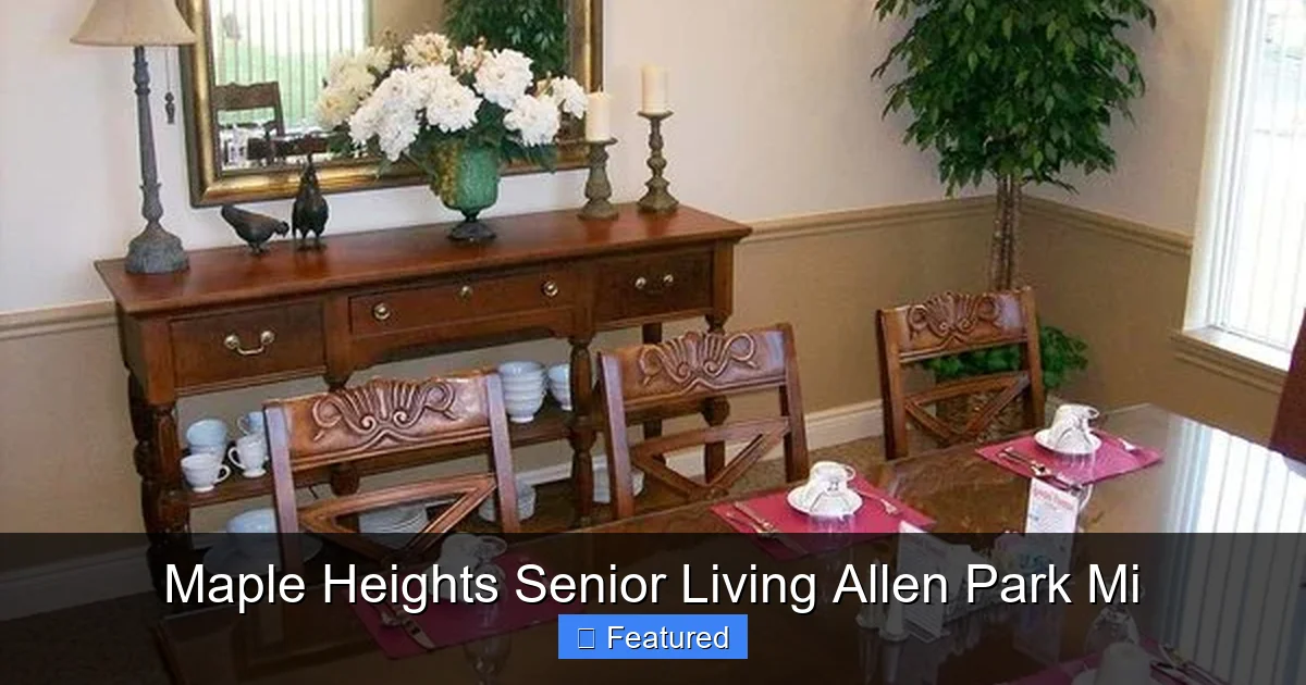 Maple Heights Senior Living Allen Park Mi