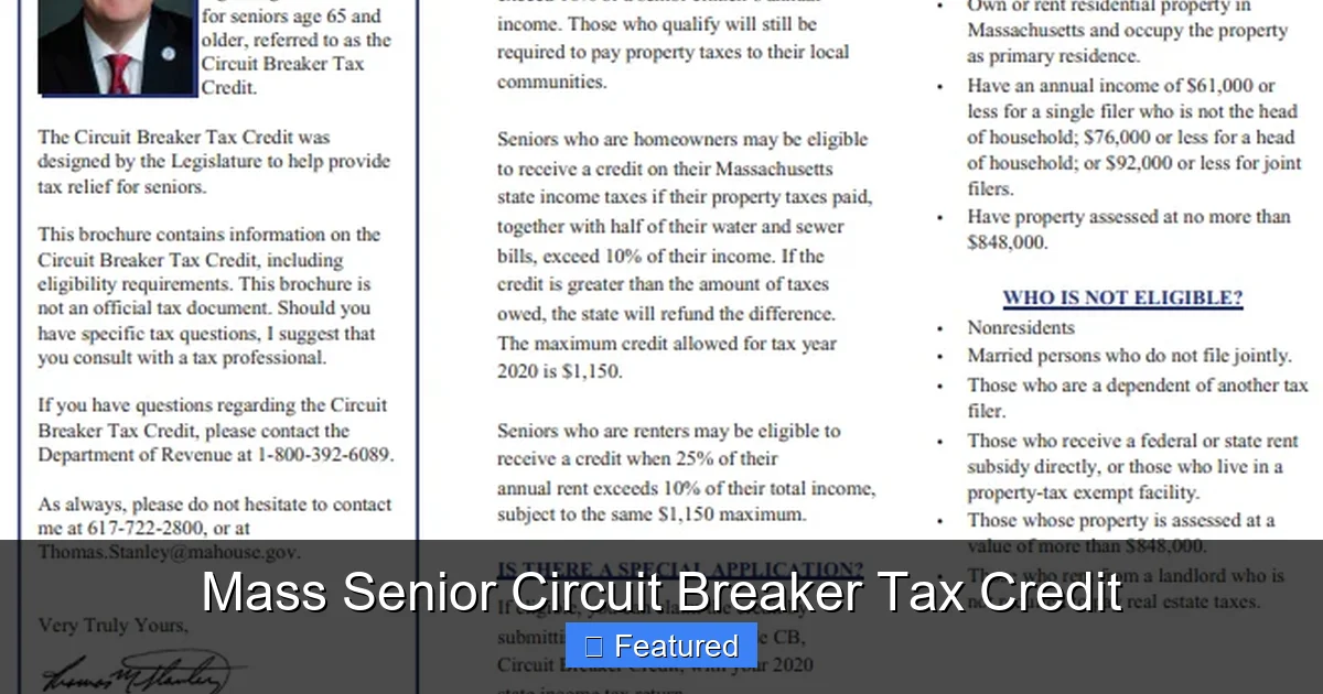 Mass Senior Circuit Breaker Tax Credit