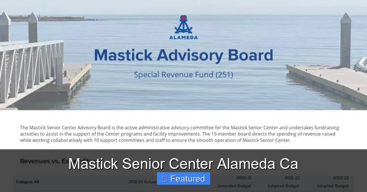 Mastick Senior Center Alameda Ca