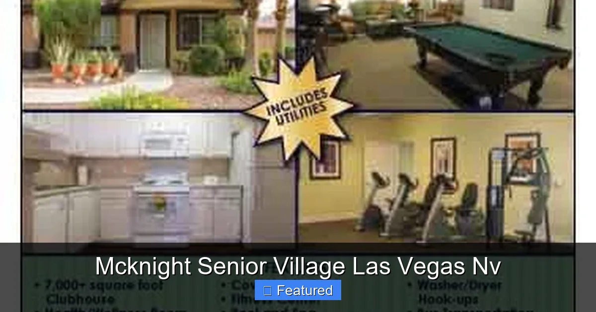 Mcknight Senior Village Las Vegas Nv