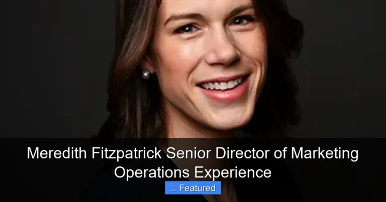 Meredith Fitzpatrick Senior Director of Marketing Operations Experience