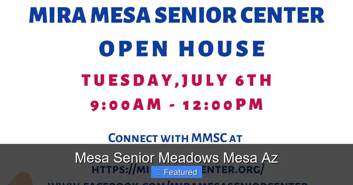Mesa Senior Meadows Mesa Az