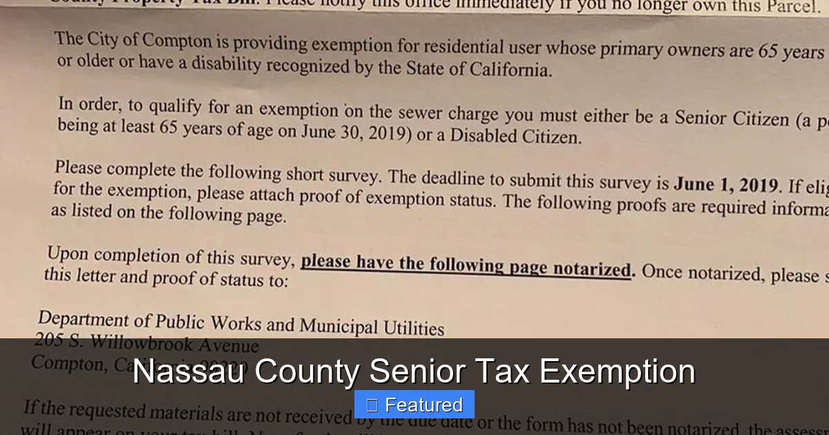 Nassau County Senior Tax Exemption