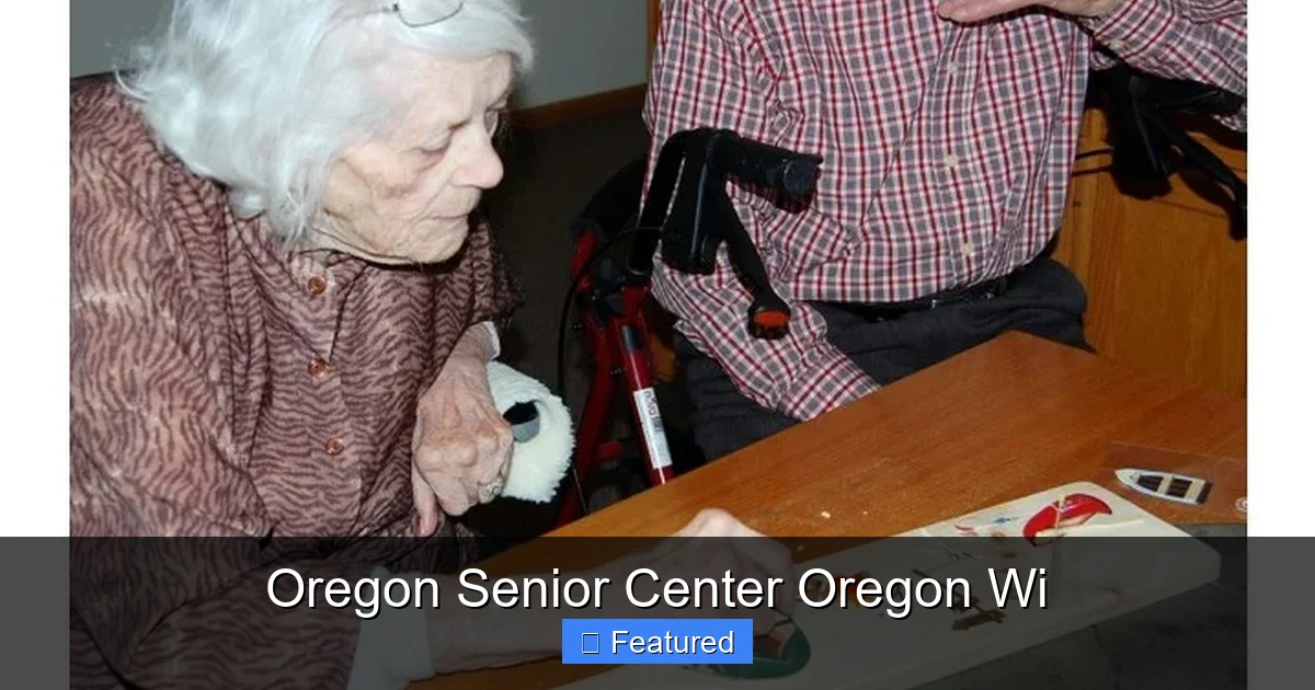 Oregon Senior Center Oregon Wi