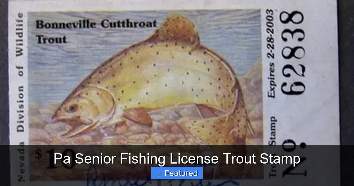 Pa Senior Fishing License Trout Stamp