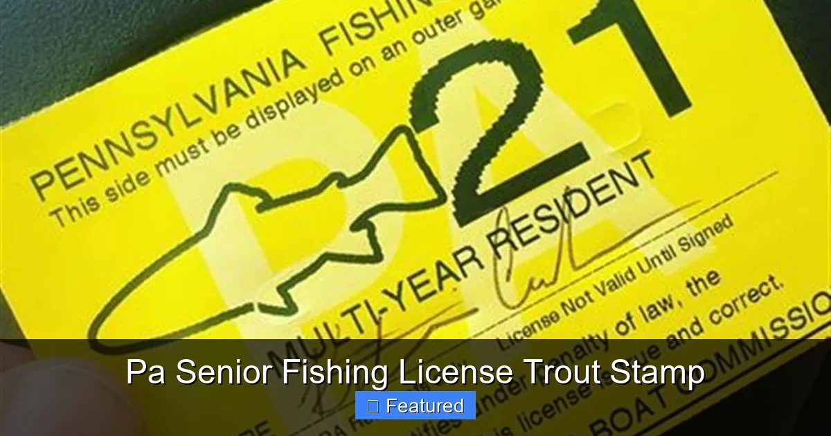 Pa Senior Fishing License Trout Stamp