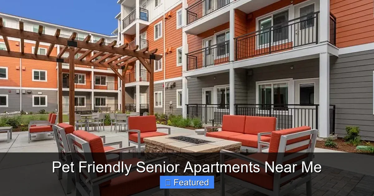 Pet Friendly Senior Apartments Near Me