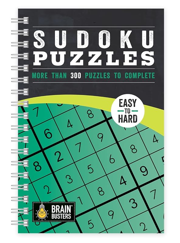 Brain Busters Spiral-Bound Sudoku: Over 200 Easy to Hard Puzzles with 