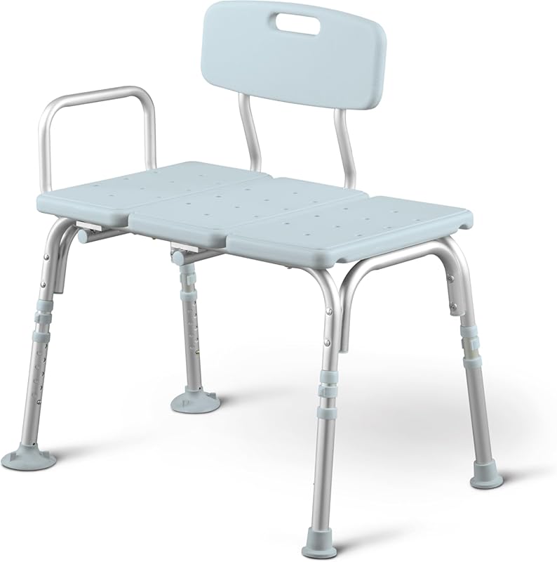 Medline Tub Transfer Bench - Microban Antimicrobial Protection, Adjust